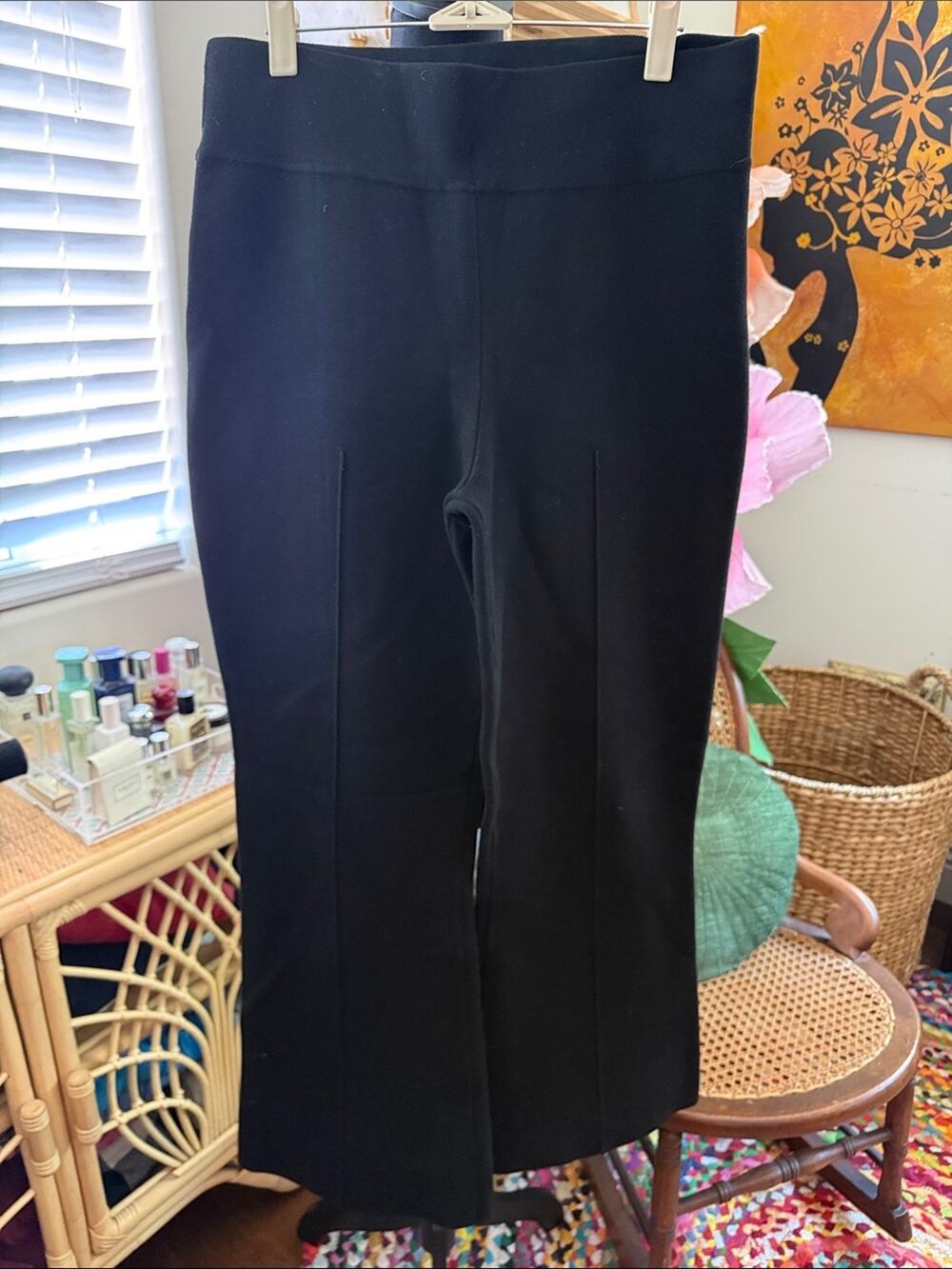 J Crew Black Ponte Uma Pulp Fiction Kick Flare Classic Chic City Girl Pants